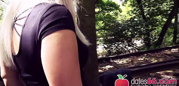  POV PICKUPS ► OUTDOOR PARK-FUCK ◄ Hot German Blonde Tatjana Young Banged by Stranger in the woods
